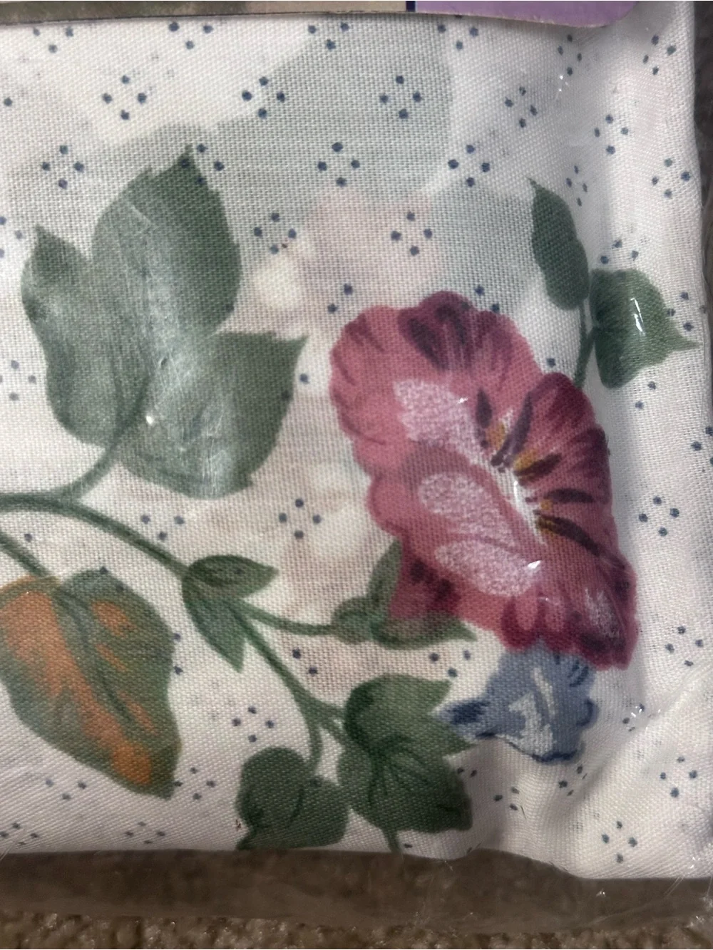 Vintage HOME essentials Plum Floral Tier & Swag Set